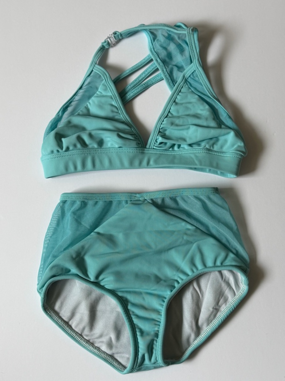 LA Dance Designs Girls' Aqua Two-Piece dance set YM